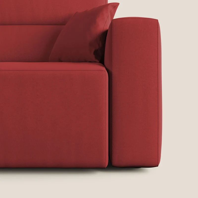 Orwell canapé avec assise extractible en microfibre détachable T11 rouge