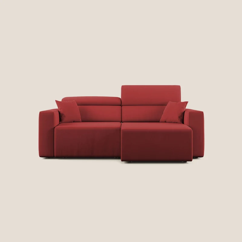 Orwell canapé avec assise extractible en microfibre détachable T11 rouge