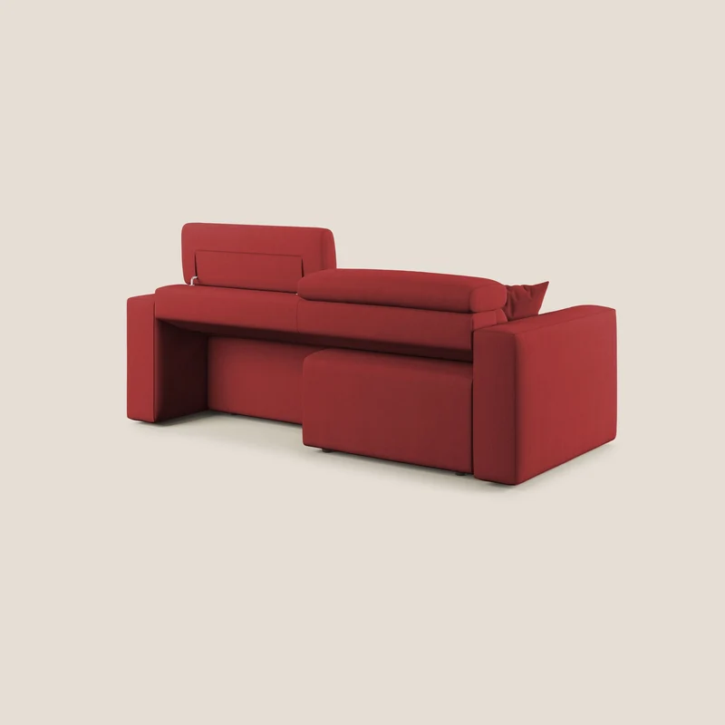 Orwell canapé avec assise extractible en microfibre détachable T11 rouge