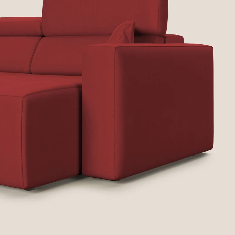 Orwell canapé avec assise extractible en microfibre détachable T11 rouge