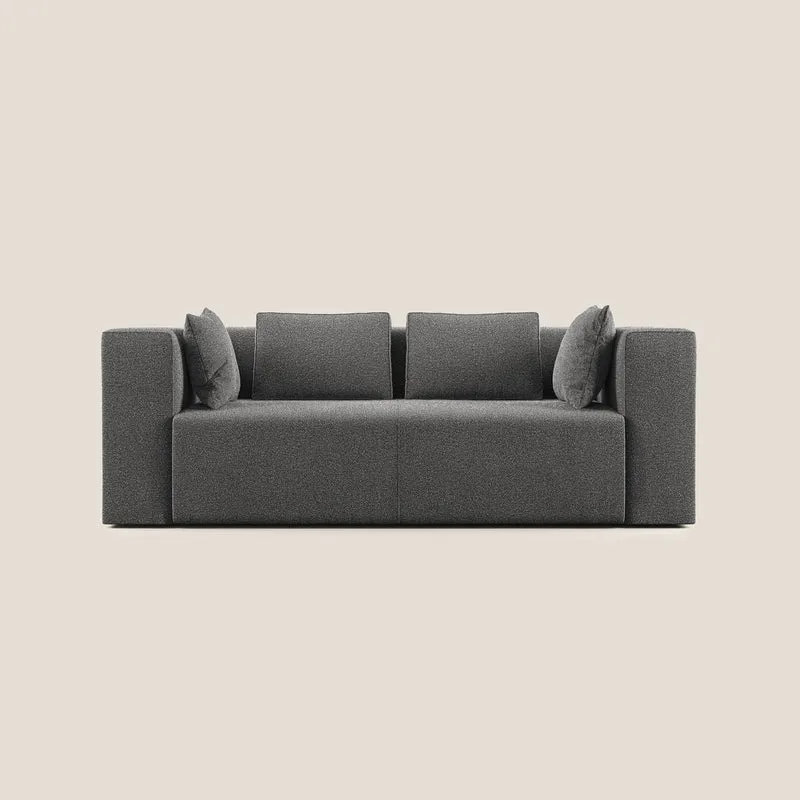 Nettuno canapé moderne modulable en bouclette douce T07 anthracite