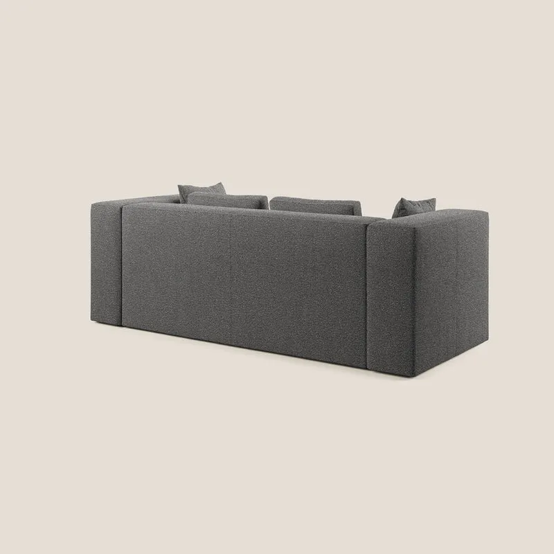 Nettuno canapé moderne modulable en bouclette douce T07 anthracite