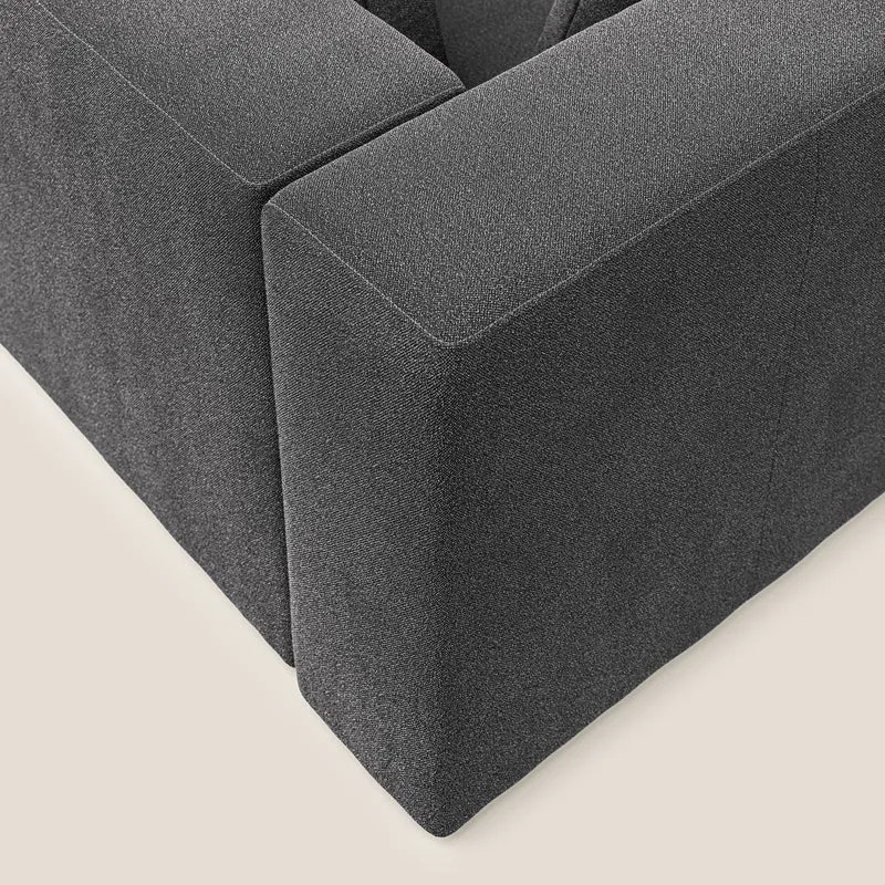 Nettuno canapé moderne modulable en bouclette douce T07 anthracite