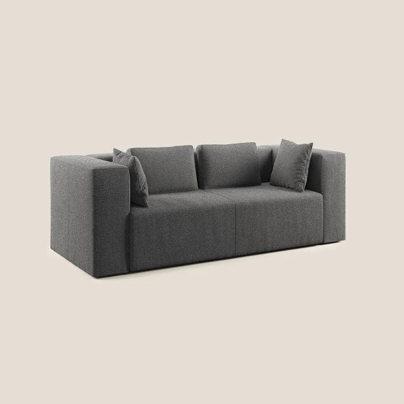 Nettuno canapé moderne modulable en bouclette douce T07 anthracite