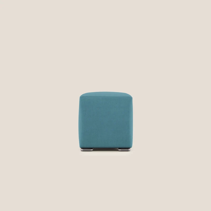 Cube pouf en tissu doux imperméable T02 bleu ciel