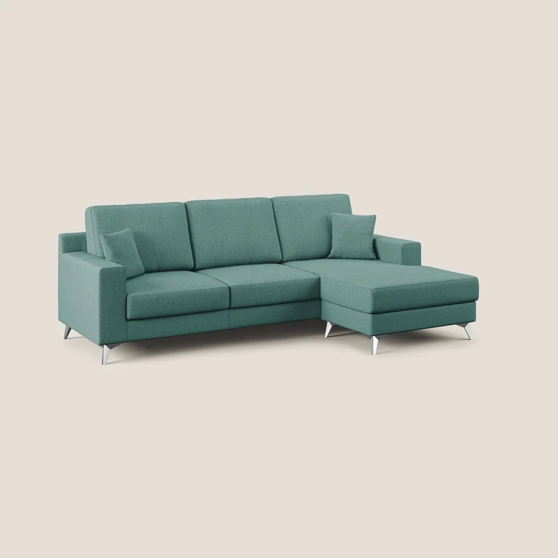 Michael Canapé d'angle REVERSIBLE en tissu imperméable T03 vert d'eau