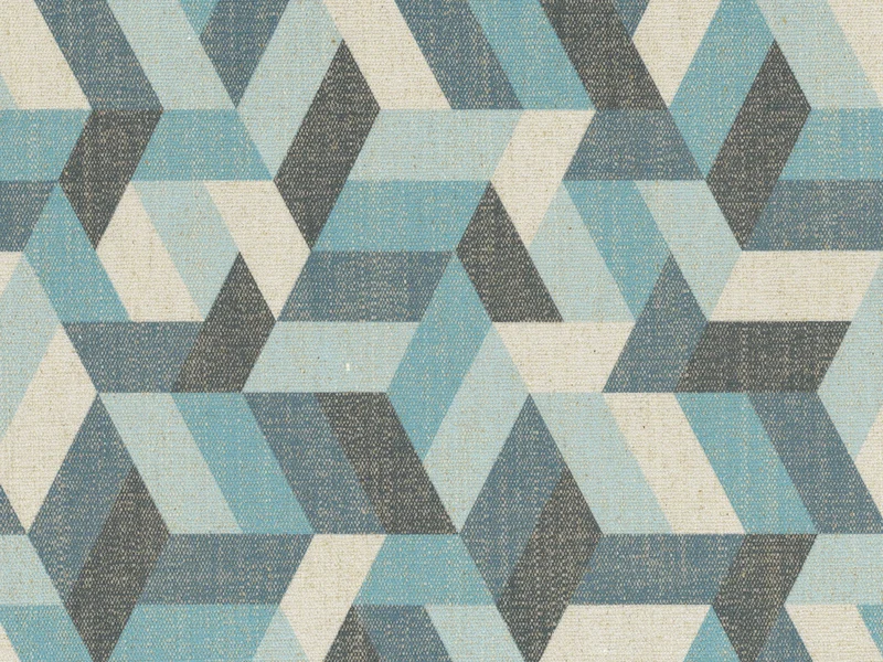 Unreal coussins à fantaisie géométriques en tissu hydrofuge bleu ciel