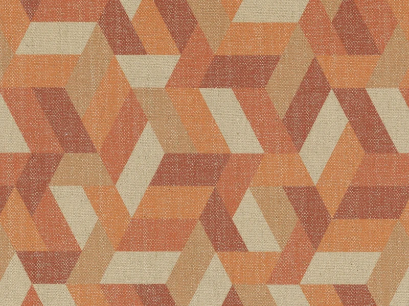 Unreal coussins à fantaisie géométriques en tissu hydrofuge orange