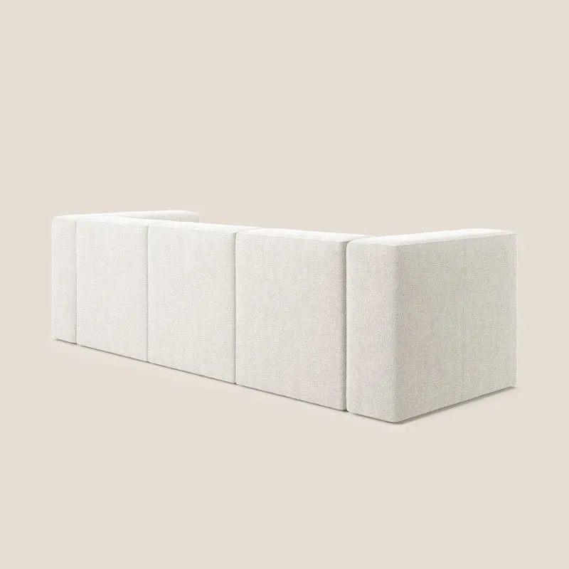 Nettuno canapé moderne modulable 3 assises en bouclette douce T07 blanc