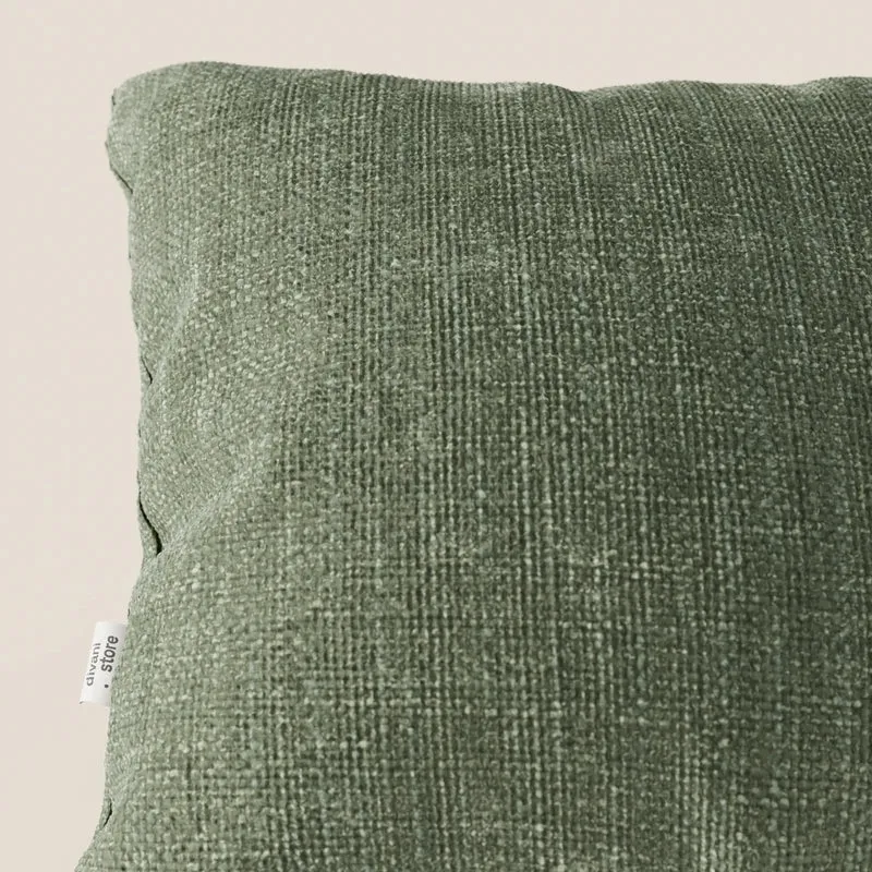 Lyon coussin disponible en plusieurs couleurs, fabriqué en tissu tressé souple imperméable T06 vert