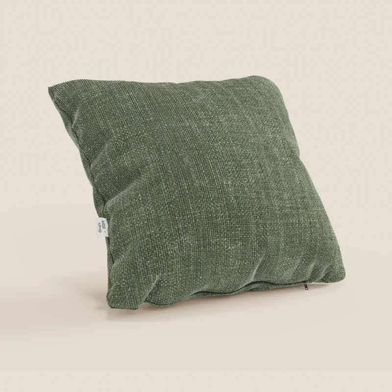 Lyon coussin disponible en plusieurs couleurs, fabriqué en tissu tressé souple imperméable T06 vert