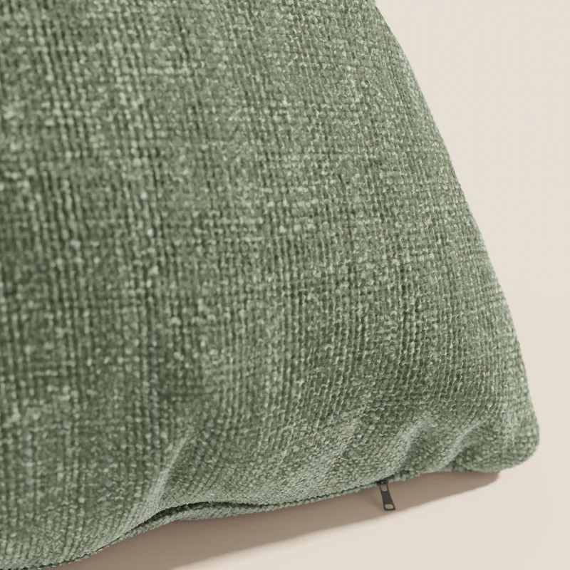 Lyon coussin disponible en plusieurs couleurs, fabriqué en tissu tressé souple imperméable T06 vert