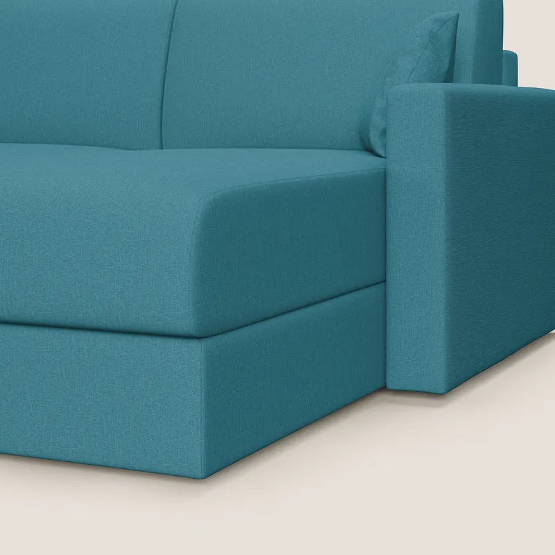 Chris Canapé d'angle 5 places en tissu imperméable T13 bleu ciel