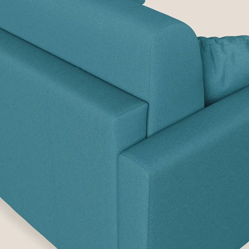 Chris Canapé d'angle 5 places en tissu imperméable T13 bleu ciel