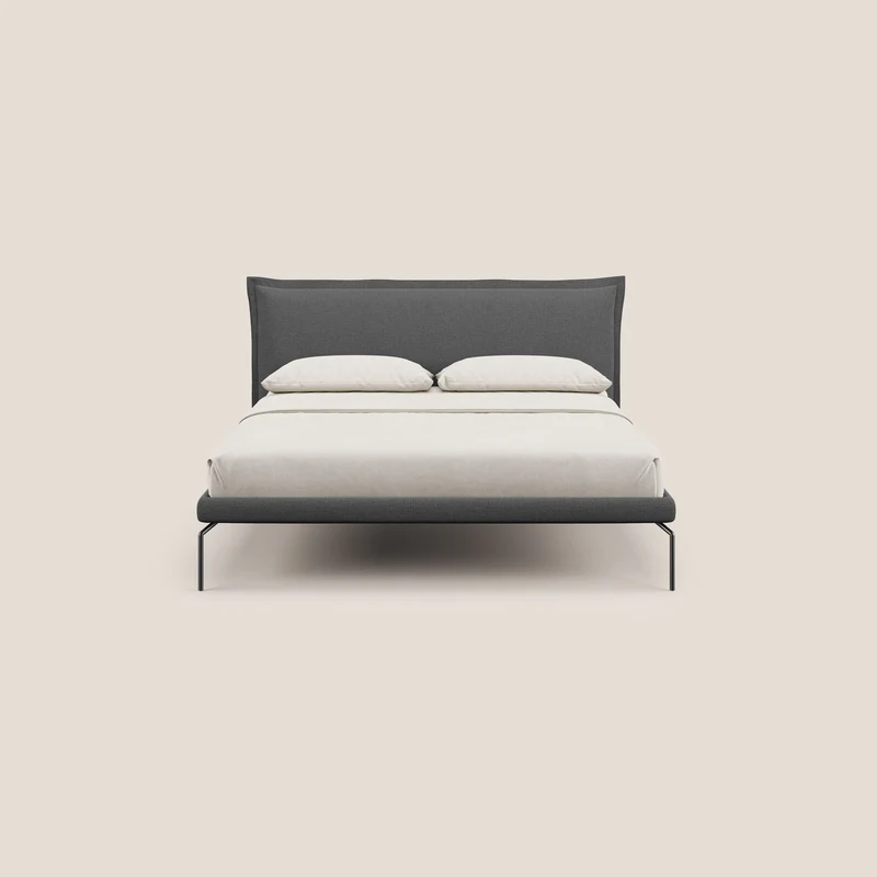 Eric lit rembourré au design minimaliste en tissu imperméable T14 gris