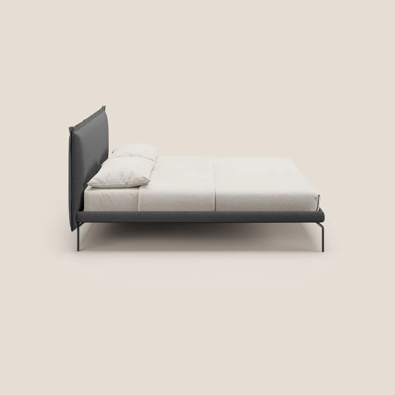 Eric lit rembourré au design minimaliste en tissu imperméable T14 gris