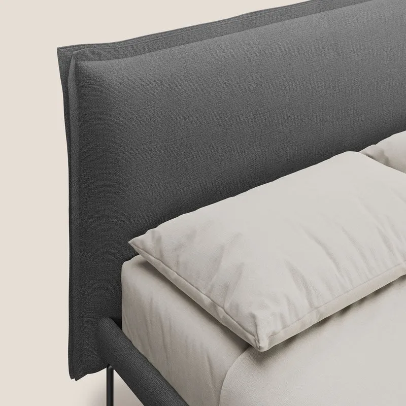 Eric lit rembourré au design minimaliste en tissu imperméable T14 gris