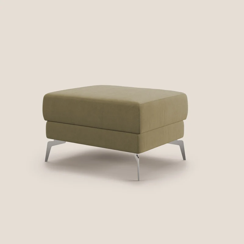 Star Pouf avec pieds hauts en microfibre imperméable T11 beige
