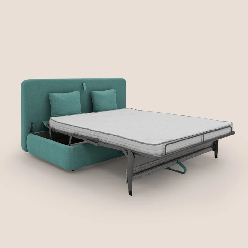 GRANSASSO Canapé convertible au design innovant en tissu imperméable T03 vert d'eau