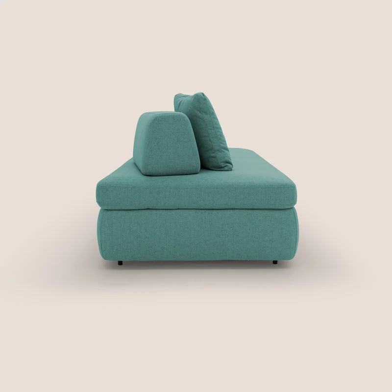 GRANSASSO Canapé convertible au design innovant en tissu imperméable T03 vert d'eau