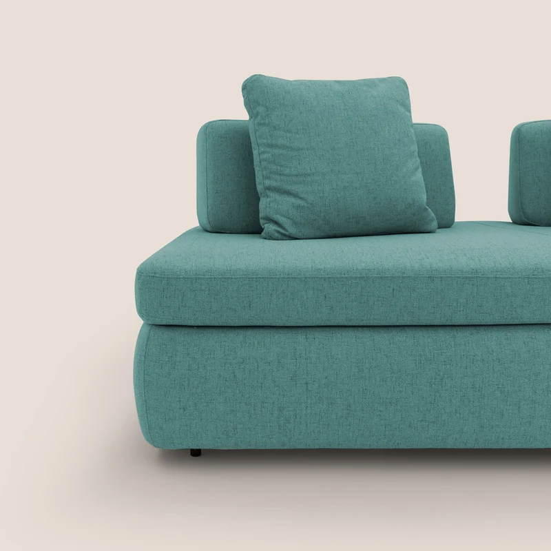 GRANSASSO Canapé convertible au design innovant en tissu imperméable T03 vert d'eau