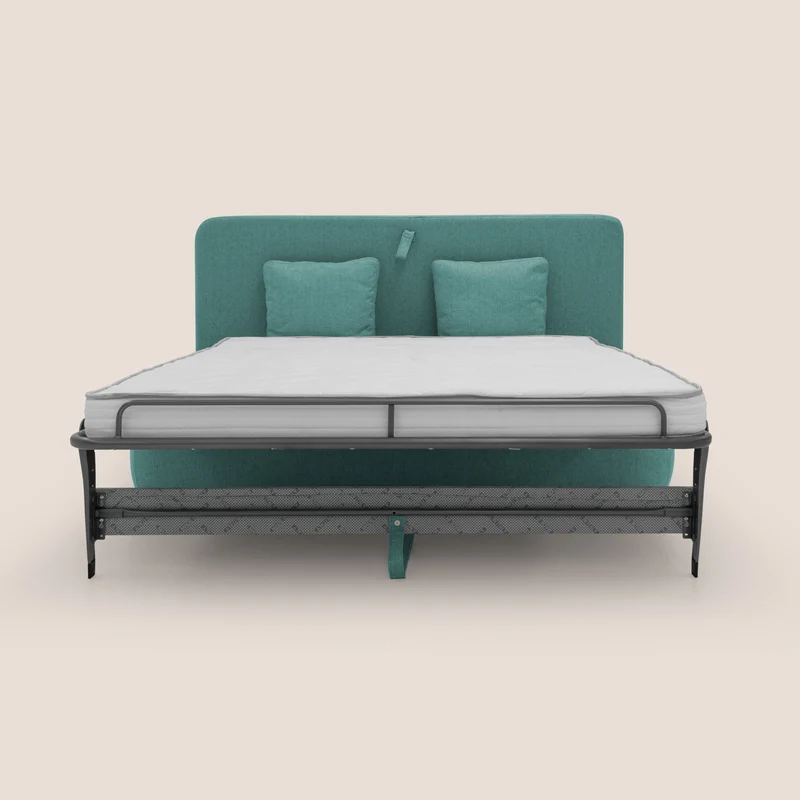 GRANSASSO Canapé convertible au design innovant en tissu imperméable T03 vert d'eau