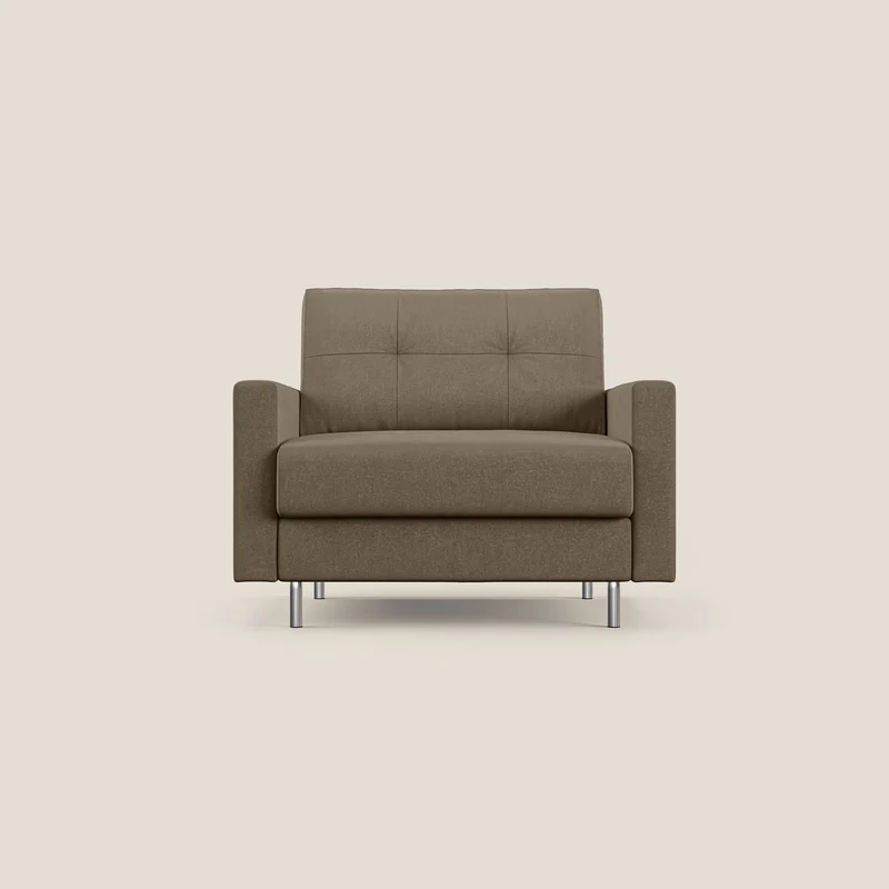 Megan fauteuil convertible en microfibre détachable T11 marron