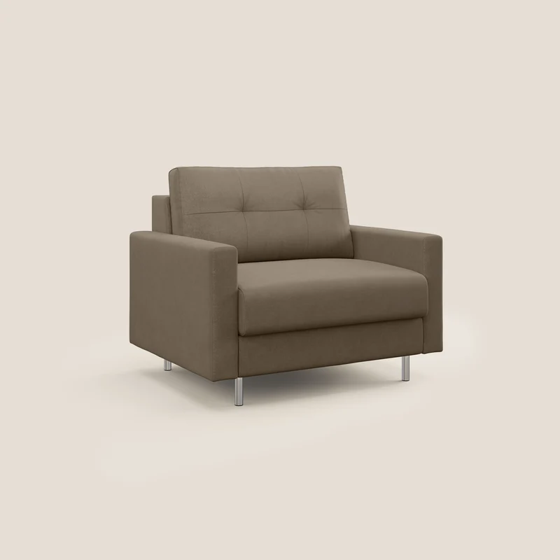 Megan fauteuil convertible en microfibre détachable T11 marron
