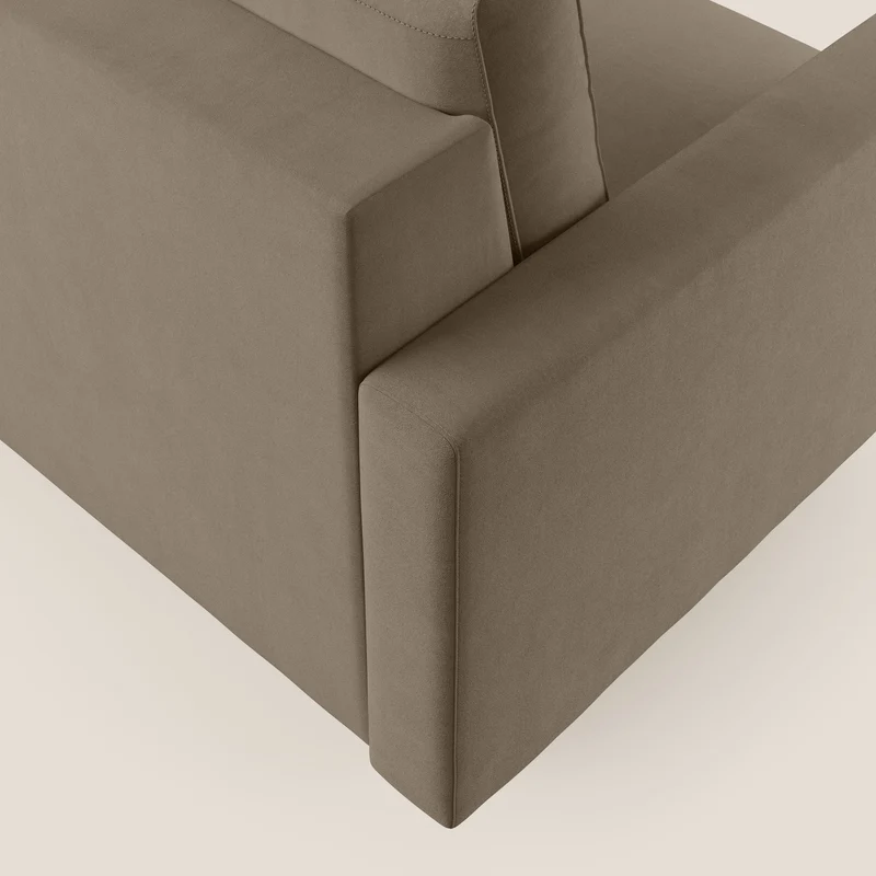 Megan fauteuil convertible en microfibre détachable T11 marron