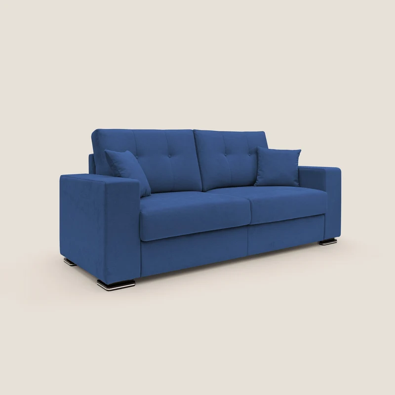 Giove canapé en tissu doux imperméable T02 bleu