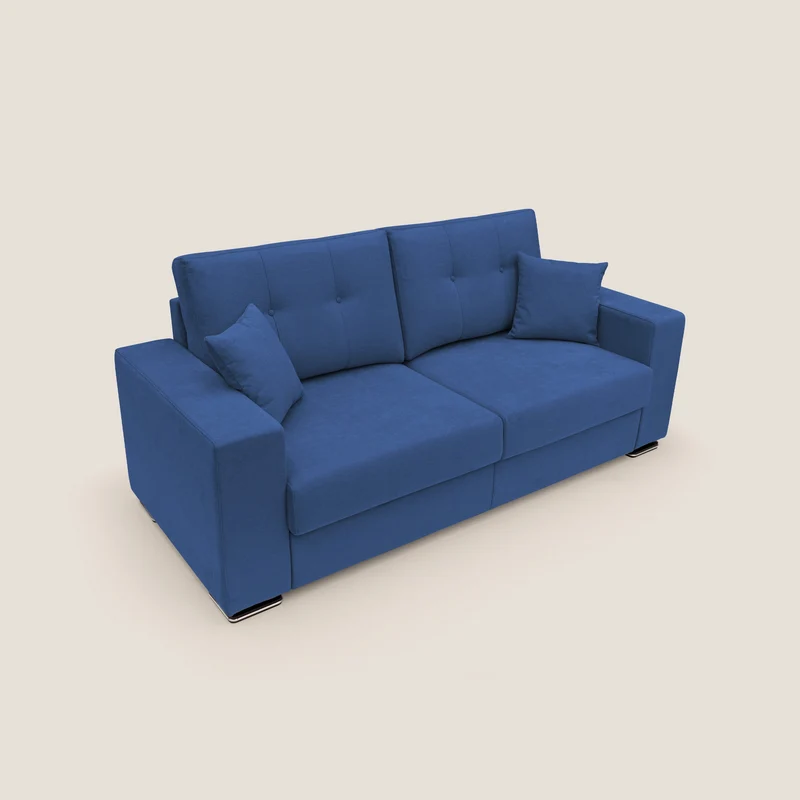 Giove canapé en tissu doux imperméable T02 bleu