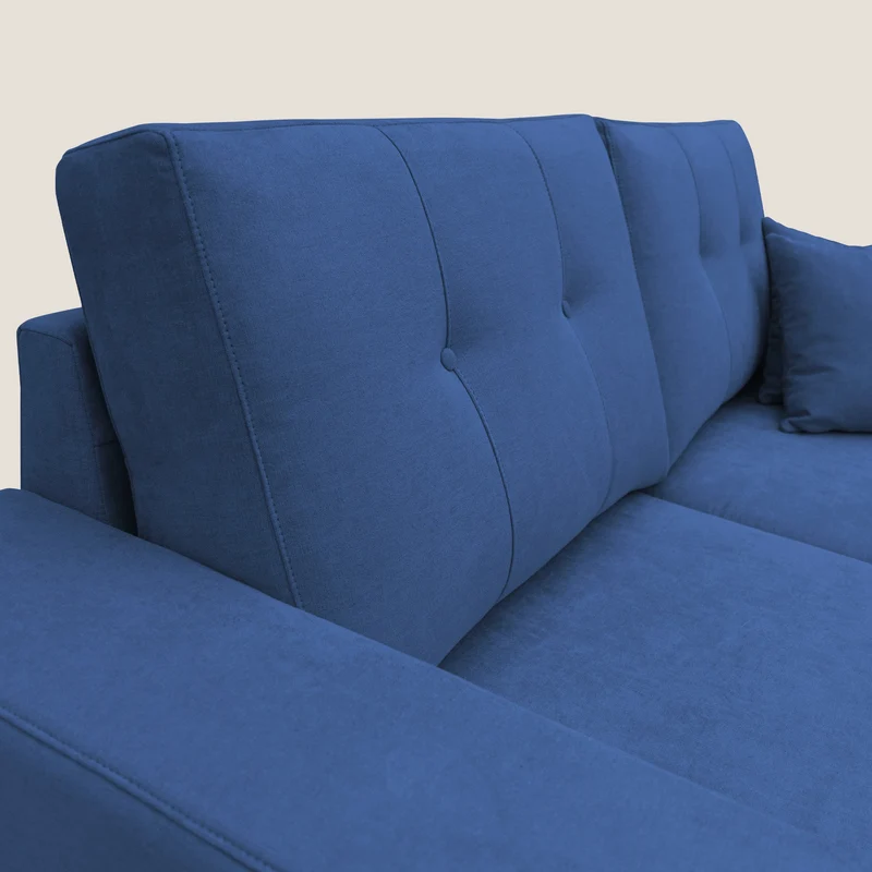 Giove canapé en tissu doux imperméable T02 bleu