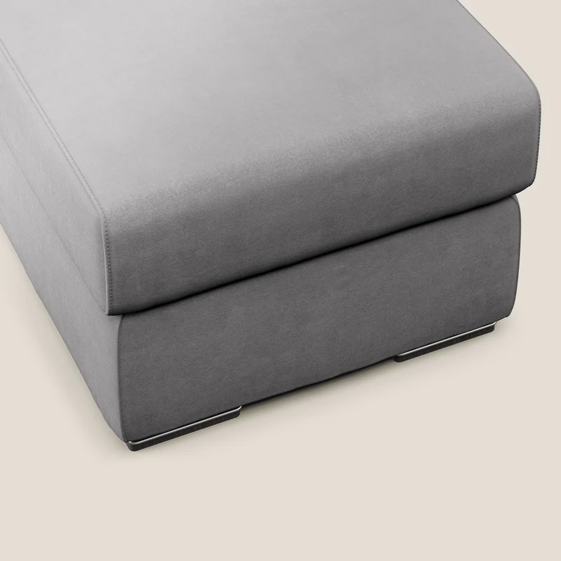 Sun pouf coffre en microfibre détachable T11 gris
