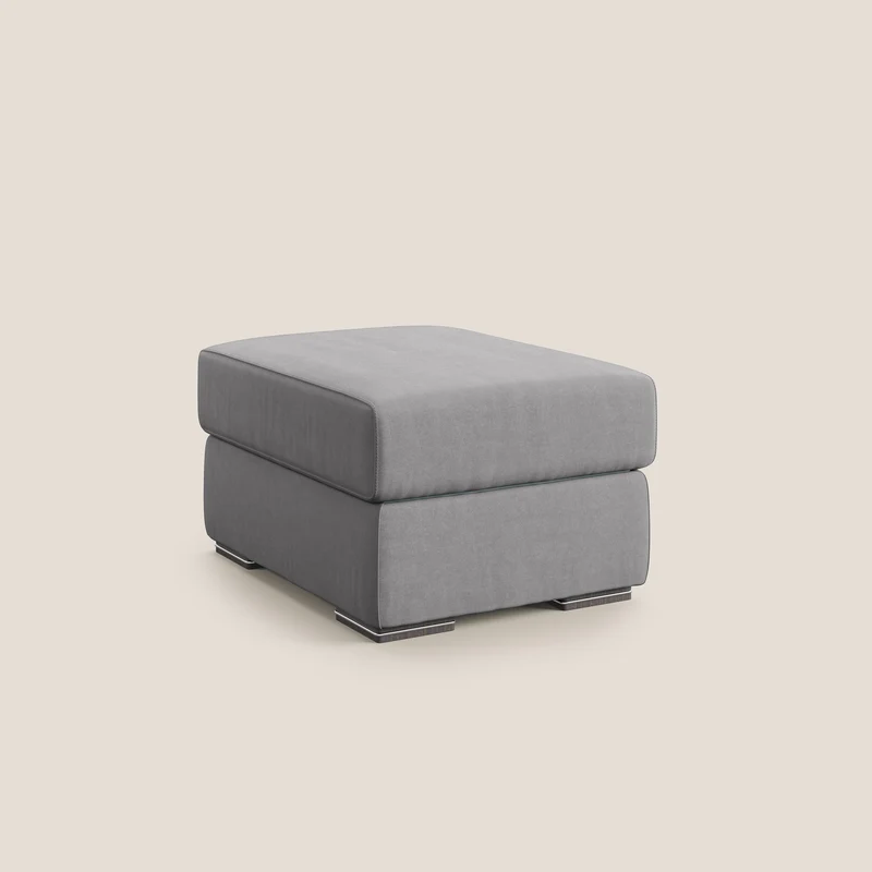 Sun pouf coffre en microfibre détachable T11 gris