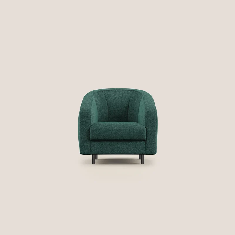 Pandora Fauteuil en tissu bouclé doux et imperméable T07 vert