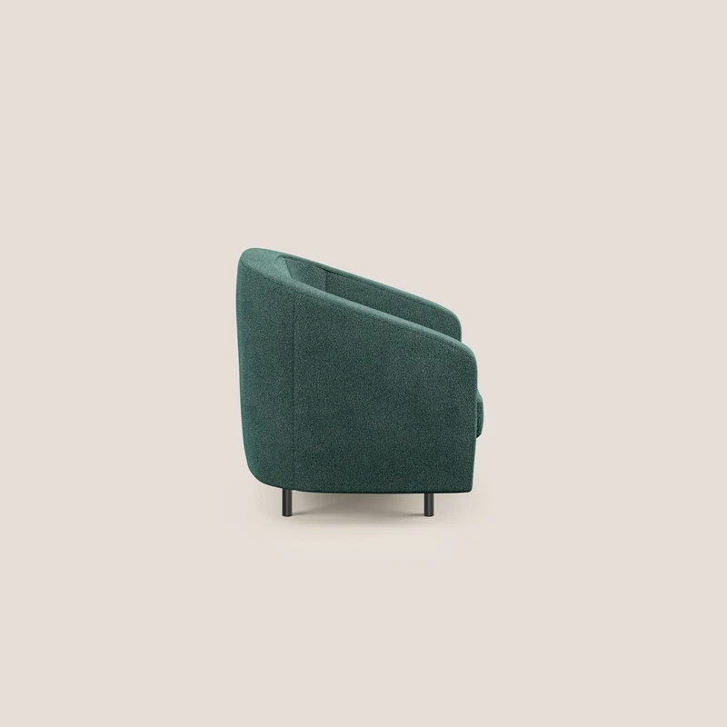 Pandora Fauteuil en tissu bouclé doux et imperméable T07 vert