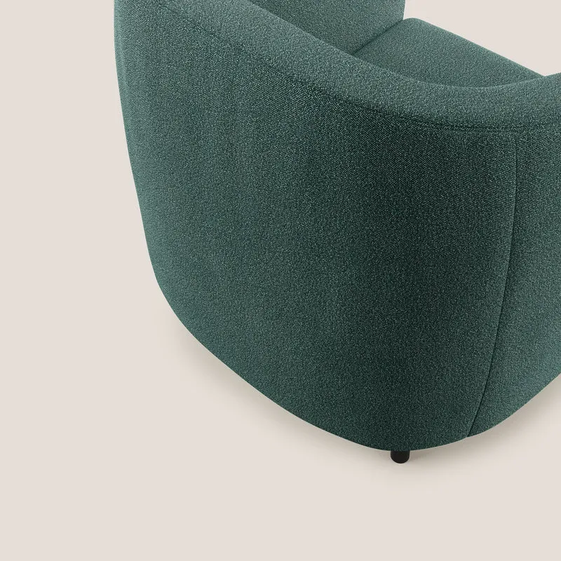Pandora Fauteuil en tissu bouclé doux et imperméable T07 vert