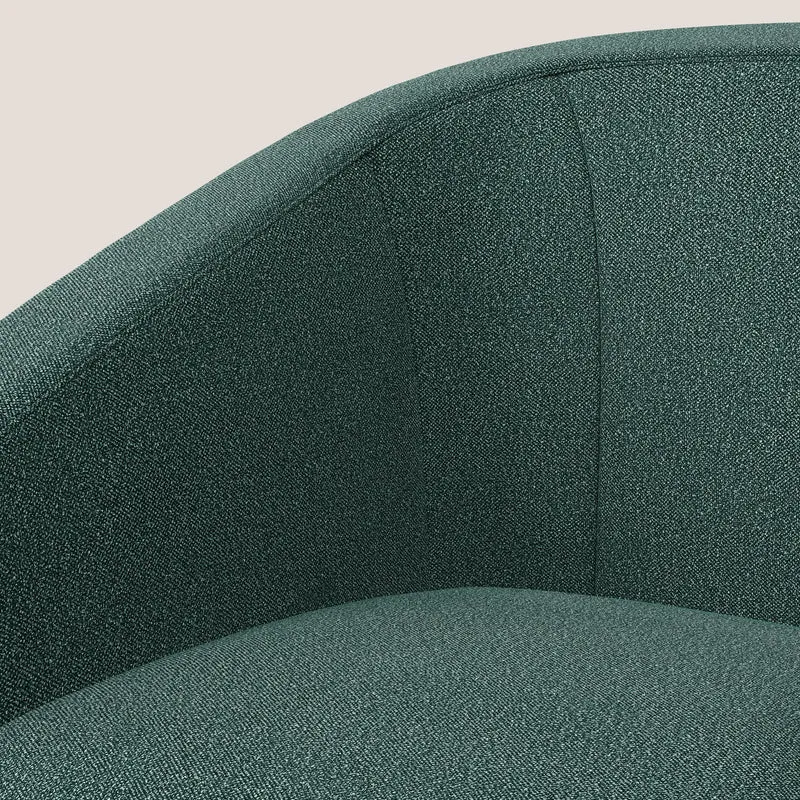 Pandora Fauteuil en tissu bouclé doux et imperméable T07 vert