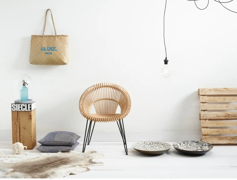 Fauteuil de repas CURLY en rotin - Vincent Sheppard