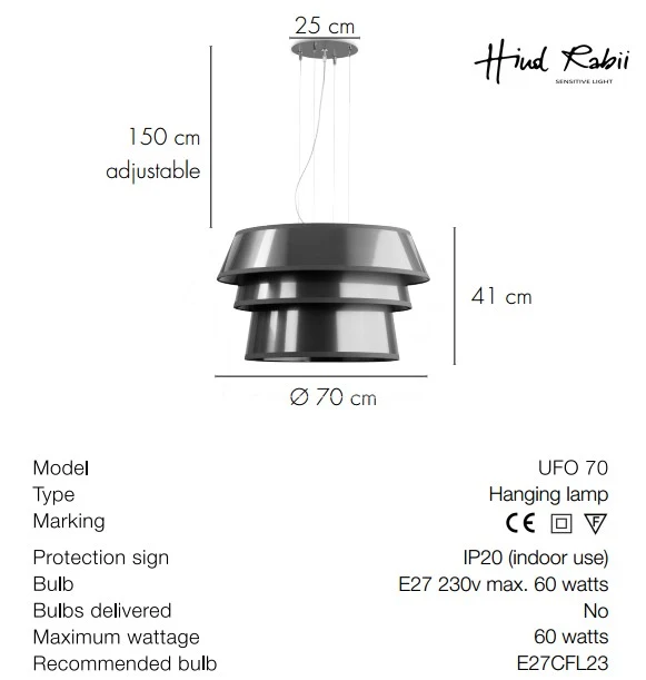 Suspension UFO70 (Diam70 cm) - HIND RABII