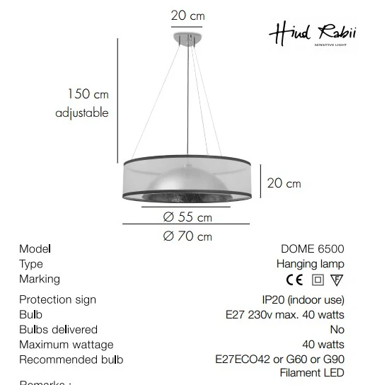 Suspension DOME 6500 - HIND RABII