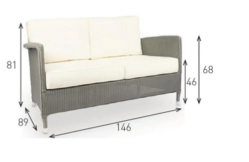 Canapé DEAUVILLE LOUNGE SOFA et coussin SUNBRELLA - Vincent Sheppard