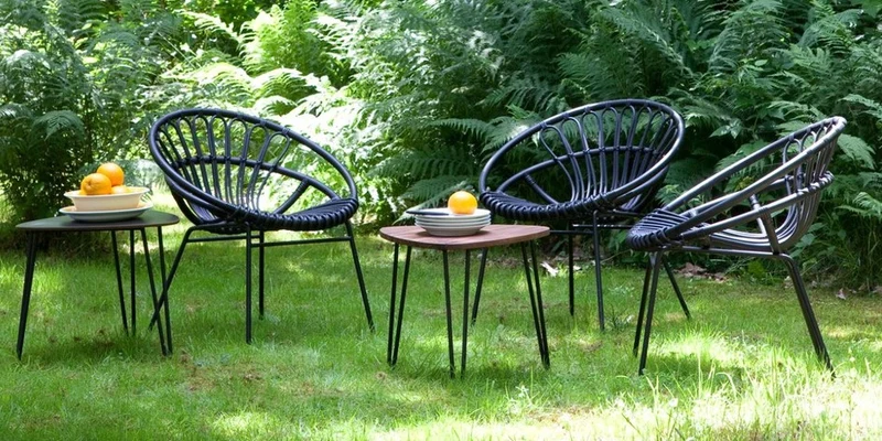 Fauteuil ROXANNE LAZY Noir Outdoor - Vincent Sheppard