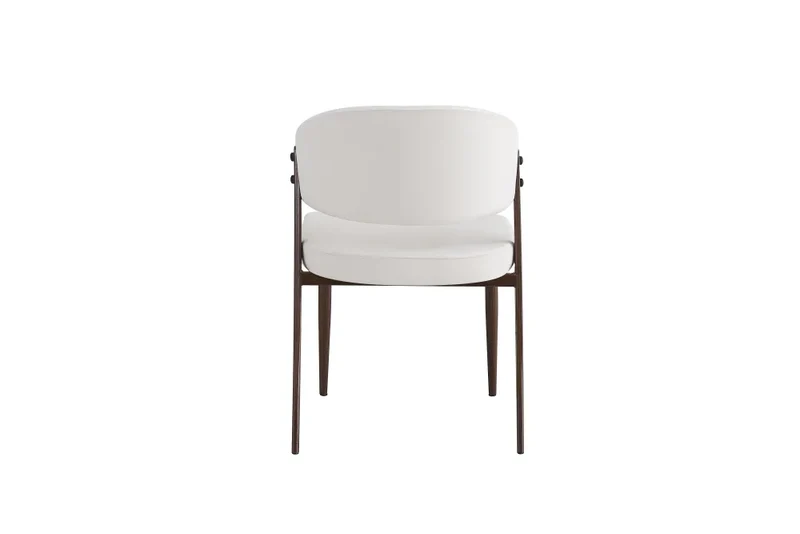 Chaise Lamia pieds noyer velours Beige