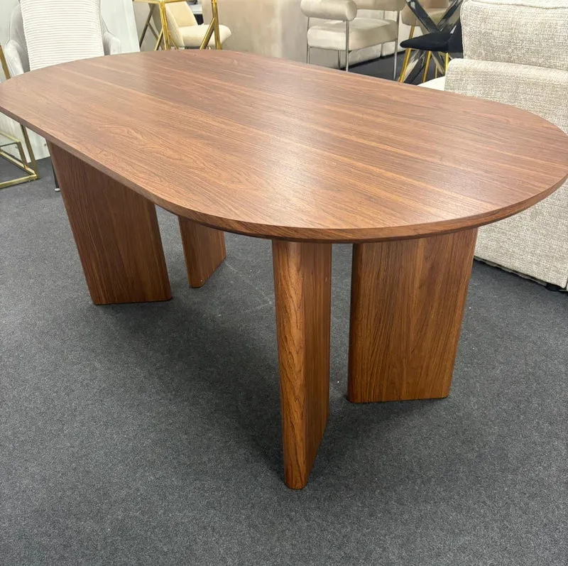Table à manger Numidia effet noyer 180x90x75 cm