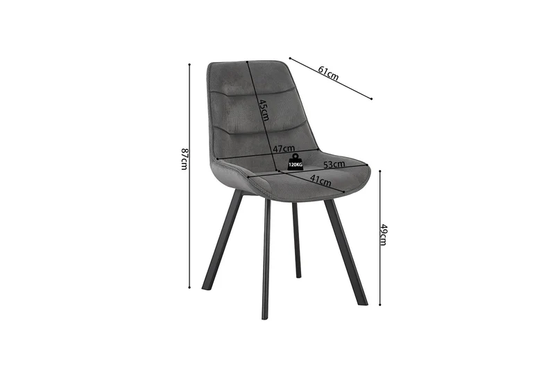 Chaise Amelie Gris