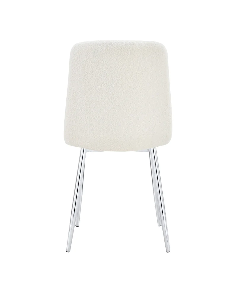 CHAISE ELISA PIED CHROME DOUDOU