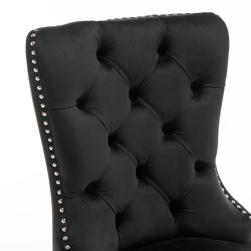 CHAISE POIGNEE RECTANGLE CHROME NOIR
