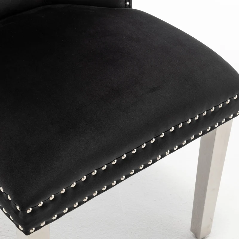 CHAISE POIGNEE RECTANGLE CHROME NOIR