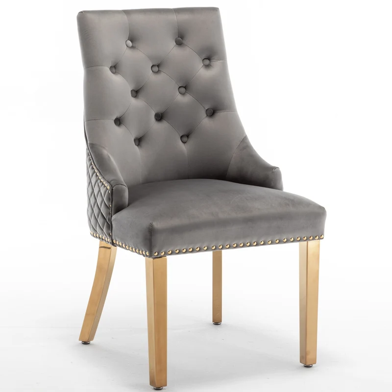 CHAISE LION MATELASSE GOLD ANTHRACITE